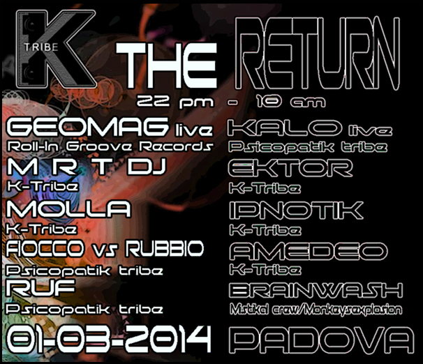 _-*o* K-TRIBE THE RETURN *o*-_ ~~MiNiMaL/ProG. PaRty · 1 Mar 14, 22:00