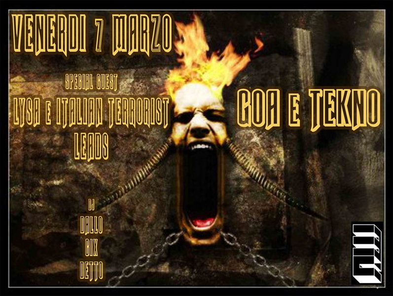 Party Flyer CHAKRA ----> 2 sale GOA + TEKNO 7 Mar '14, 22:00