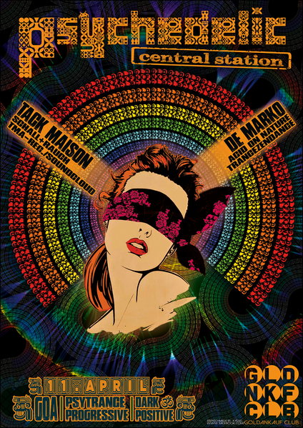 Party Flyer Psychedelic Central Station 11 Apr '14, 22:00