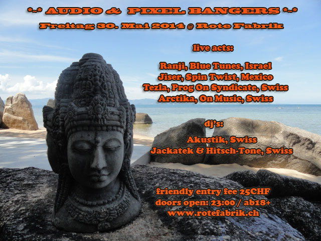 Party Flyer *~* Audio & Pixel Bangers @ Rote Fabrik *~* 30 May '14, 23:00