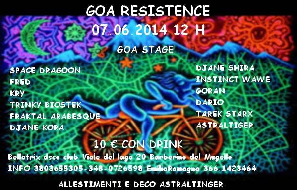 Party Flyer Goa Resistence 7 Jun '14, 22:30