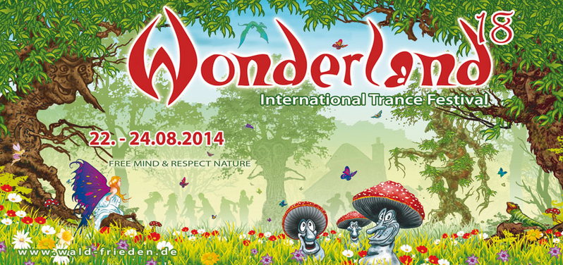 Party Flyer Waldfrieden - Wonderland 18 Open Air Festival 2014 22 Aug '14, 13:00