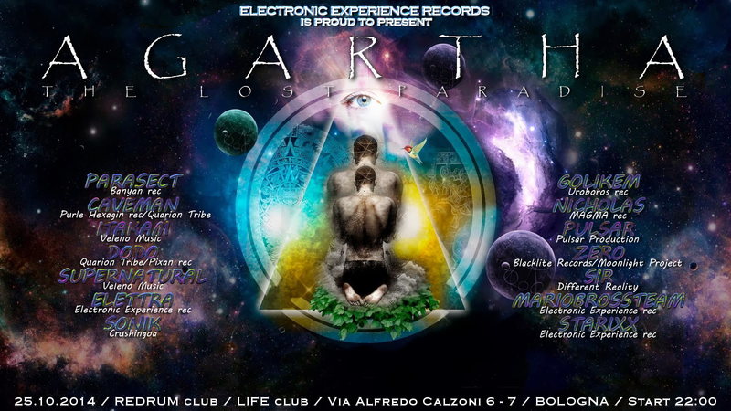 Party Flyer A*G*A*R*T*H*A - THE LOST PARADISE // Psychedelic Gathering 25 Oct '14, 22:00