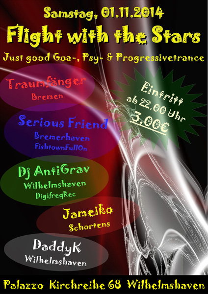 Flight with the Stars 1 Nov '14, 22:00