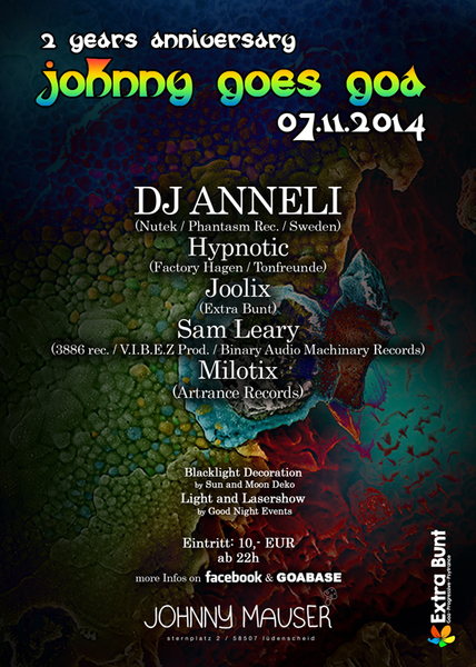 Johnny goes Goa with Anneli and many more 7 Nov '14, 22:00