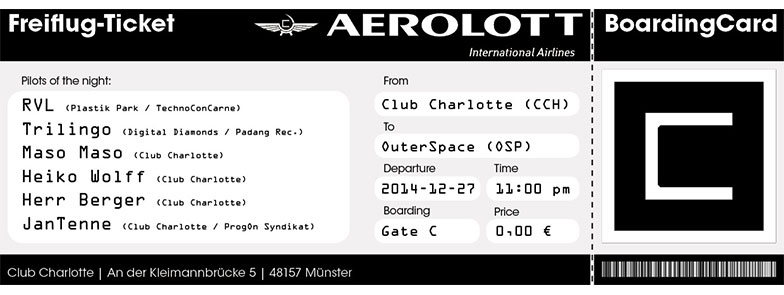 Party Flyer Freiflug mit RVL, Trilingo, Maso Maso, Heiko Wolff, Herr Berger, Jantenne 27 Dec '14, 23:00