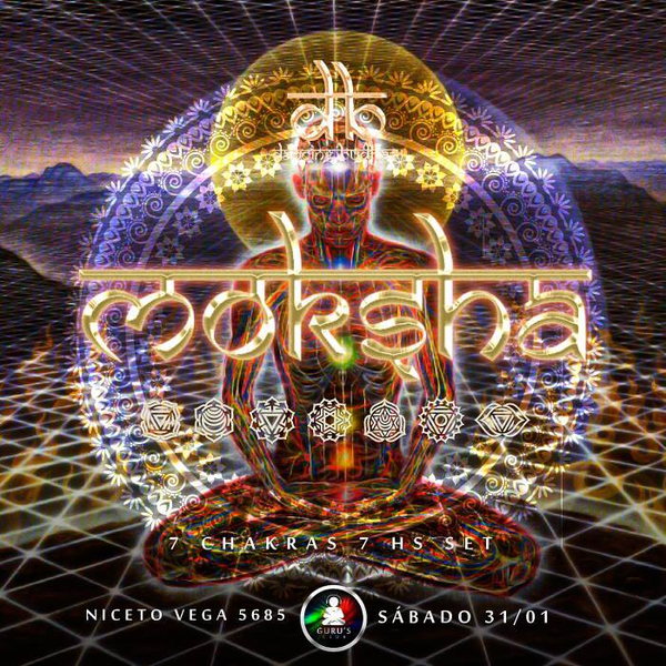 Party Flyer Dancing Budhas features Dj Moksha 7 Chakras 7hs Set 2015 31 Jan '15, 23:30