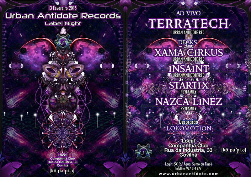 Party Flyer Urban Antidote Records Label Night 13 Feb '15, 23:00