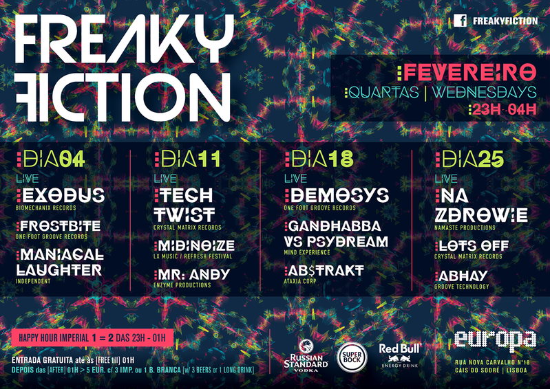 Party Flyer FREAKY FICTION 18 Feb '15, 23:00
