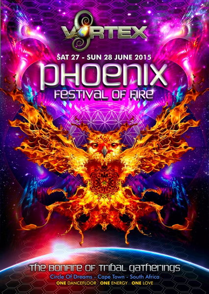 Party Flyer Phoenix Festival of Fire 27 Jun '15, 10:00