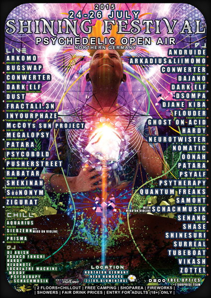 Party Flyer Shining - Festival 2015 24 Jul '15, 18:00