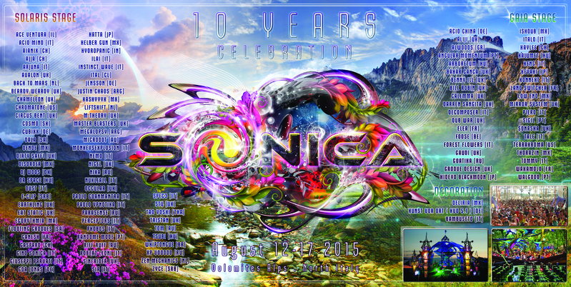 Sonica Dance Festival 10 Years Celebration · 12 Aug 2015 · Belluno (Italy)  · goabase ॐ parties and people