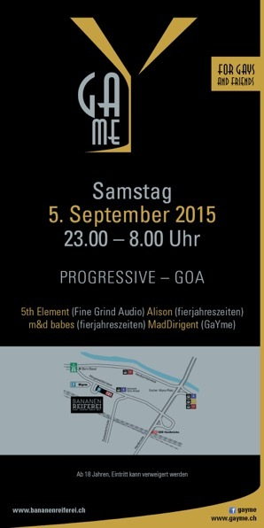 Party Flyer GaYme Party 5 Sep '15, 23:00