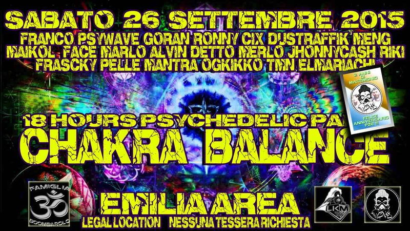Party Flyer CHAKRA BALANCE 26 Sep '15, 18:00