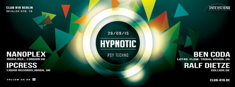 Party Flyer Interferenz - Hypnotic Psy Techno 26 Sep '15, 23:30