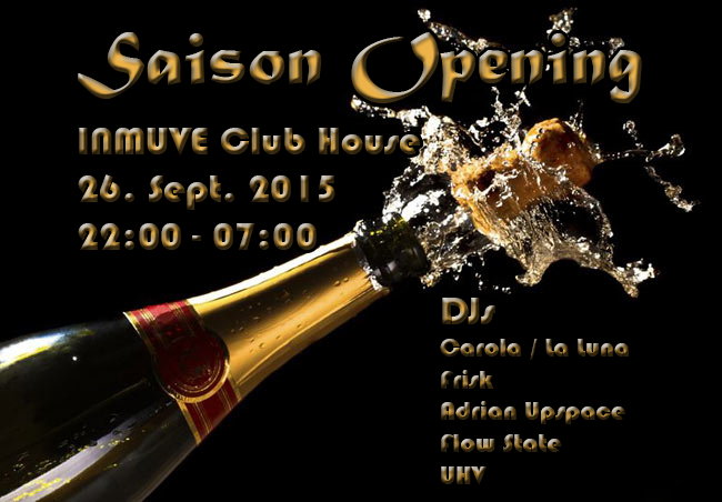Party Flyer Saison Opening 26 Sep '15, 22:00