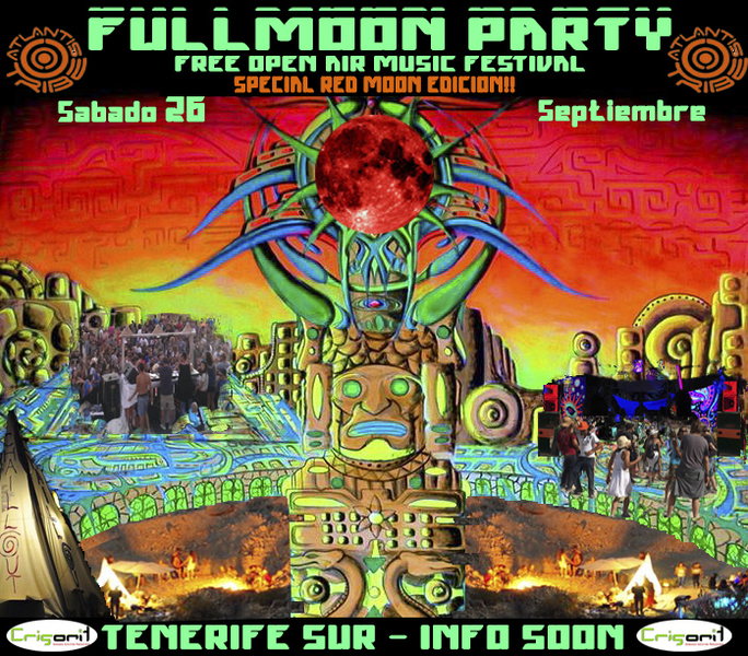 Party Flyer THE FULL MOON PARTY SPECIAL RED MOON EDICION 26 Sep '15, 22:00