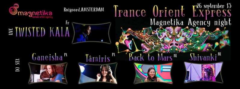 Party Flyer TRANCE ORIENT EXPRESS: MAGNETIKA AGENCY FEMALE NIGHT 26 Sep '15, 23:00