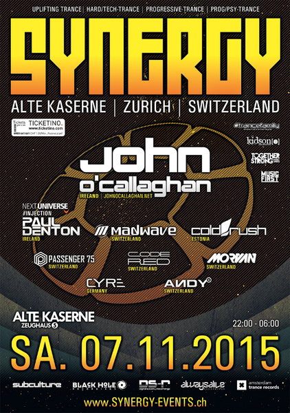 SYNERGY with John O'Callaghan 7 Nov '15, 22:00