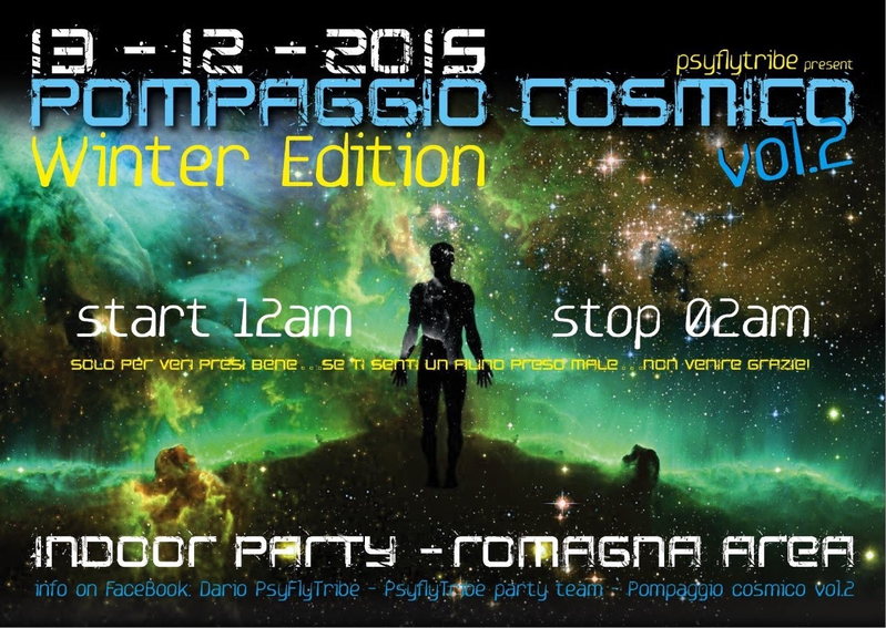 Party Flyer Pompaggio cosmico vol 2 winter edition 13 Dec '15, 12:00