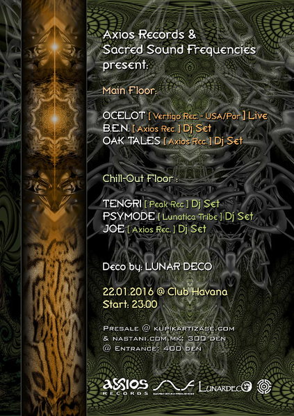 Sacred Sound Frequencies XIV - feat. OCELOT 22 Jan '16, 22:00