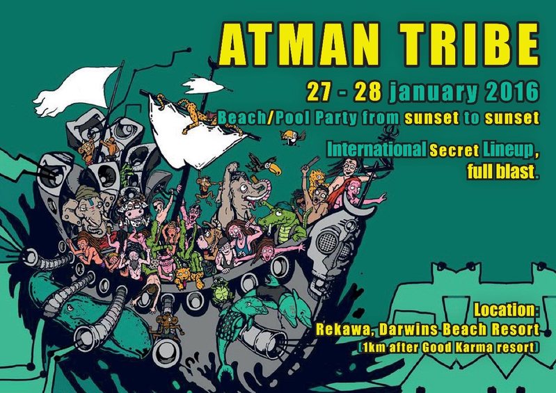 Party Flyer ATMAN TRIBE 27 Jan '16, 17:00