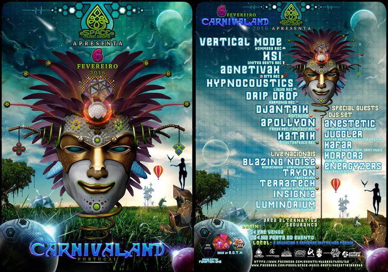 Party Flyer ██►CARNIVALAND III ◄██►BY Space Music Drops 6 Feb '16, 20:00