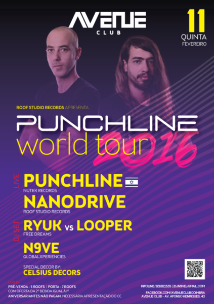 Party Flyer PUNCHLINE WORLD TOUR - COIMBRA 11 Feb '16, 23:30