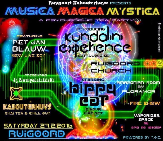 Party Flyer Trance Orient Express ॐ MUSICA MAGICA MYSTICA, a psychedelic tea party 27 Feb '16, 23:00