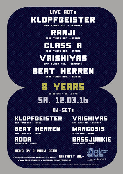 8 Jahre Stairs Club - Big Party 12 Mar '16, 23:00