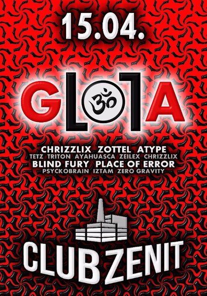 Party Flyer ▶ GlolA ▶▶ Prog ● Psy ● Dark ● Hitech 15 Apr '16, 22:00