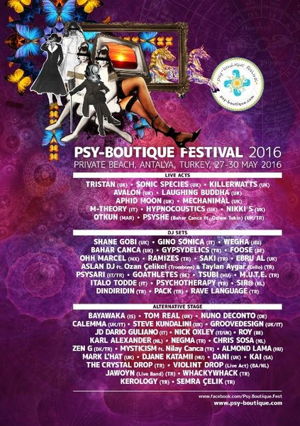 Party Flyer PSY-BOUTIQUE FESTIVAL 2016 - 4th Edition 27 May '16, 18:00