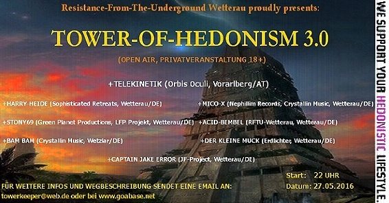 Tower-Of-Hedonism 3.0 · 27 May 16, 22:00