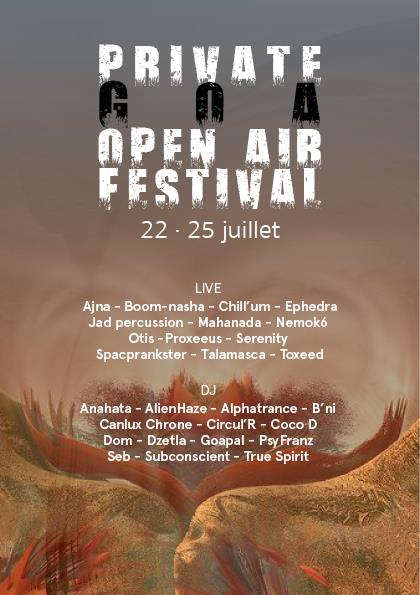 Party Flyer Private Goa Open Air Festival 22 Jul '16, 20:00