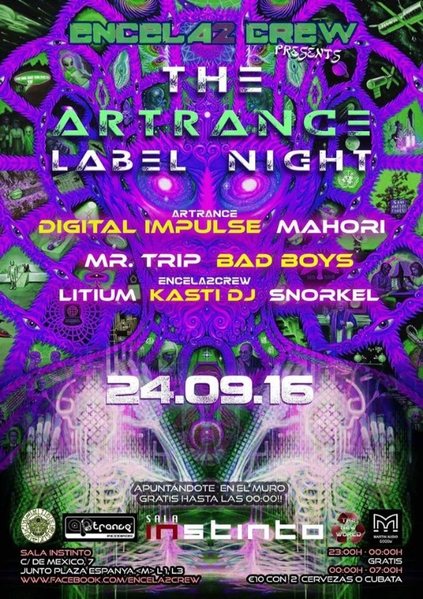 ENCELA2CREW PRESENTS: THE ARTRANCE LABEL NIGHT 24 Sep '16, 23:00