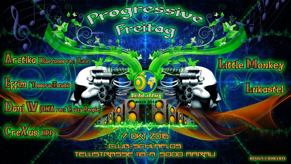 Party Flyer Progressive Freitag W Arctika 7 Oct '16, 23:00