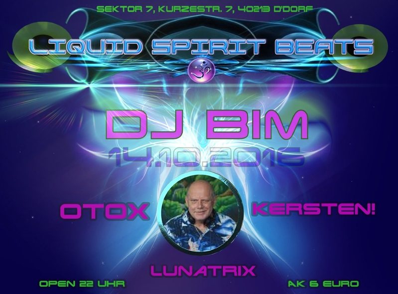 Party Flyer ॐ LIQUID SPIRIT BEATS ॐ 14 Oct '16, 22:00