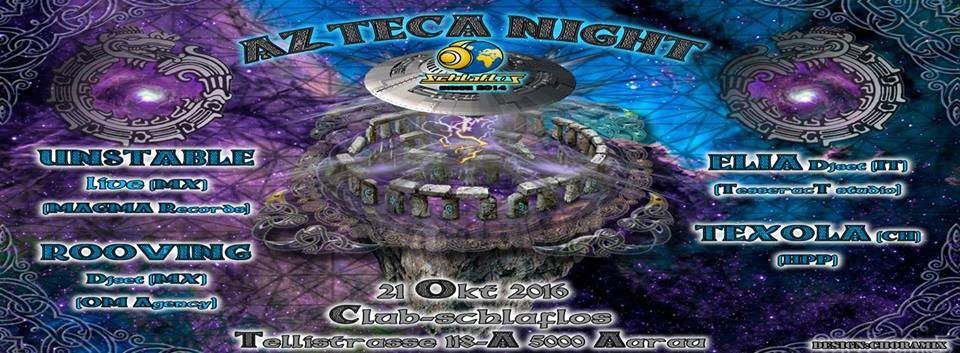 Party Flyer Azteca im Schlaflos 21 Oct '16, 23:00