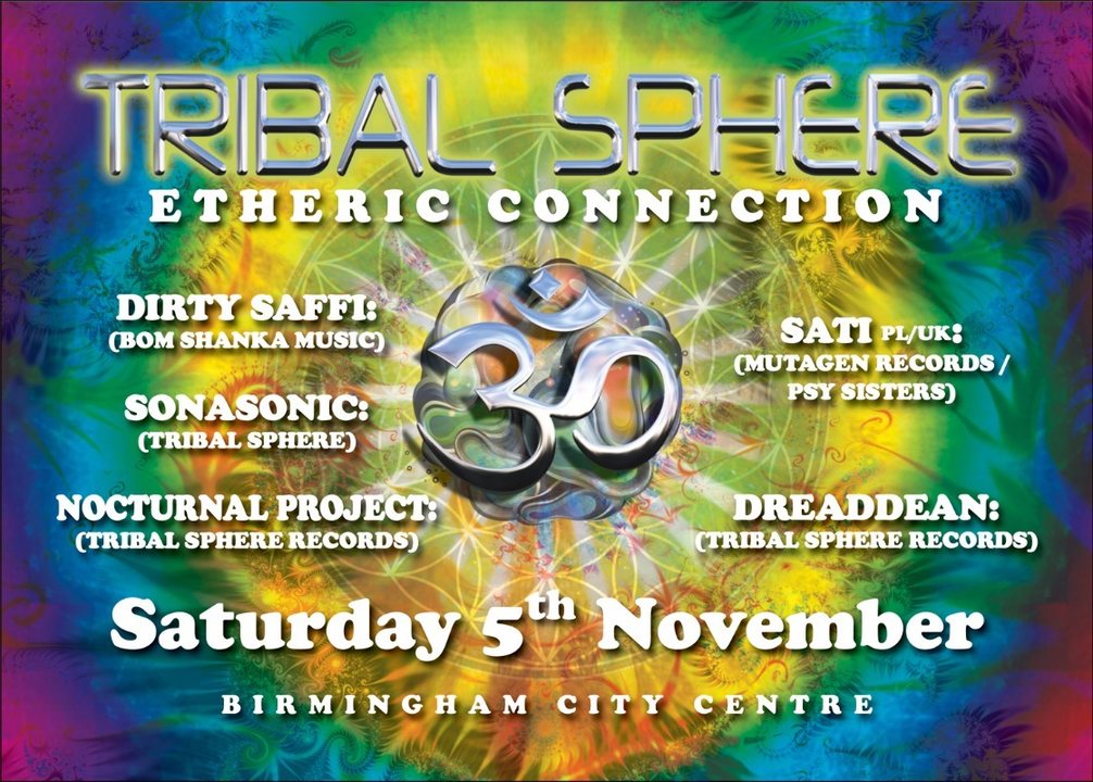 Party Flyer Tribal Sphere: Etheric Connection 5 Nov '16, 22:00