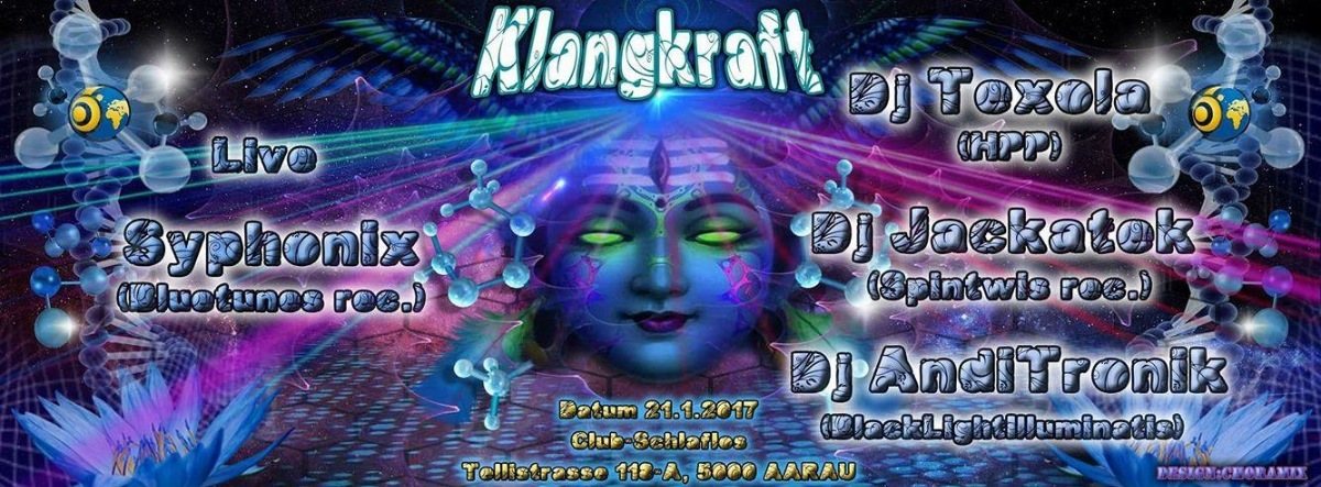 Party Flyer Klangkraft w/ Syphonix Live 21 Jan '17, 23:00