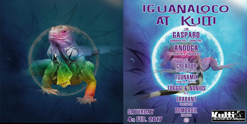 Party Flyer IGUANALOCO AT KULTI 4 Feb '17, 22:00