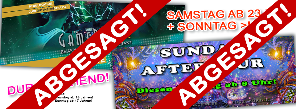 ABGESAGT! Sunday Afterhour - Club GUTENBERG in Zürich · 19 Feb '17, 08:00
