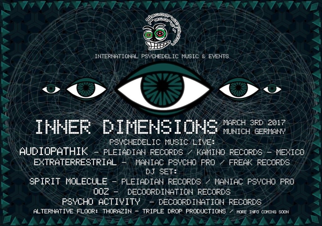 Party Flyer INNER VIEW // Audiopathik & Extraterrestrial Live // Funktion-1 3 Mar '17, 22:00