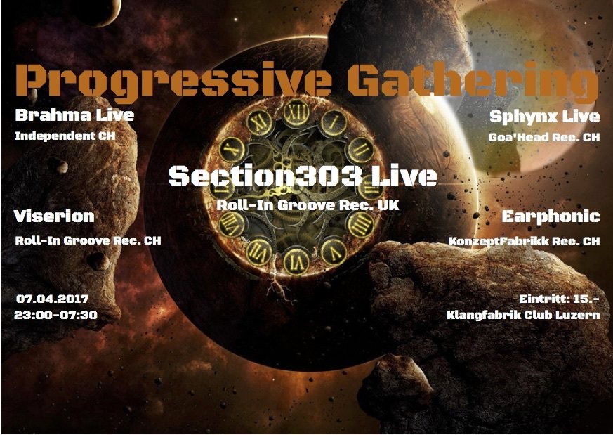 Party Flyer Progressive Gathering w/ Section303 Live UK 7 Apr '17, 23:00