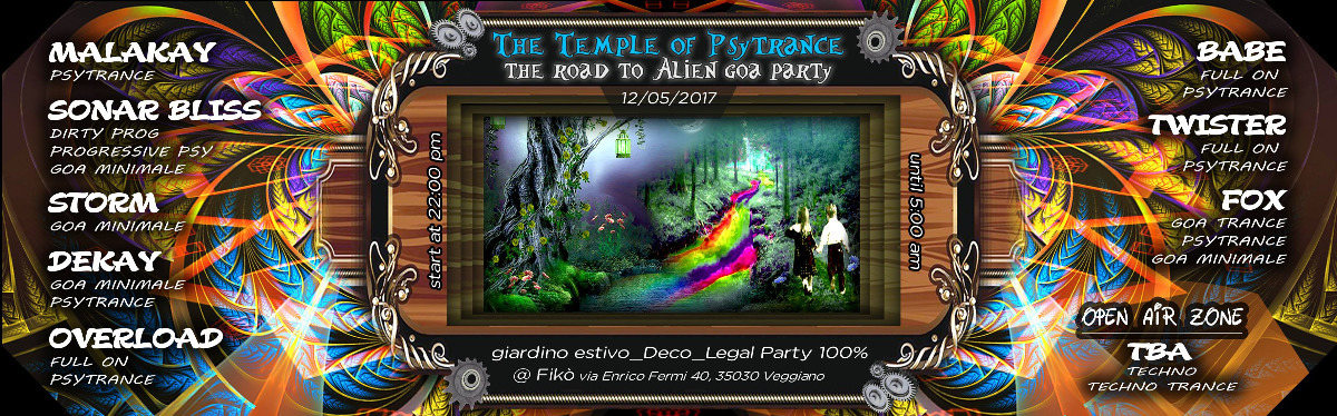 Party Flyer The Temple of psytrance 7 : the toxic alien 12 May '17, 22:00