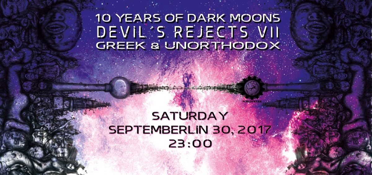 Party Flyer 10 YEARS of DARK MOONS - DEVIL´S REJECTS VII 30 Sep '17, 22:00