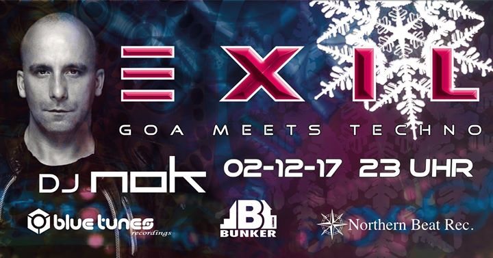 Party Flyer Exil - Goa meets Techno - NOK 2 Dec '17, 23:00