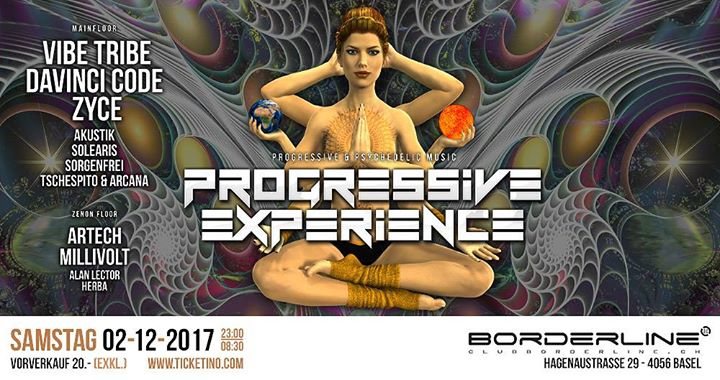 Party Flyer Progressive Experience Vibe Tribe / DaVinci Code / Zyce 2 Dec '17, 23:00