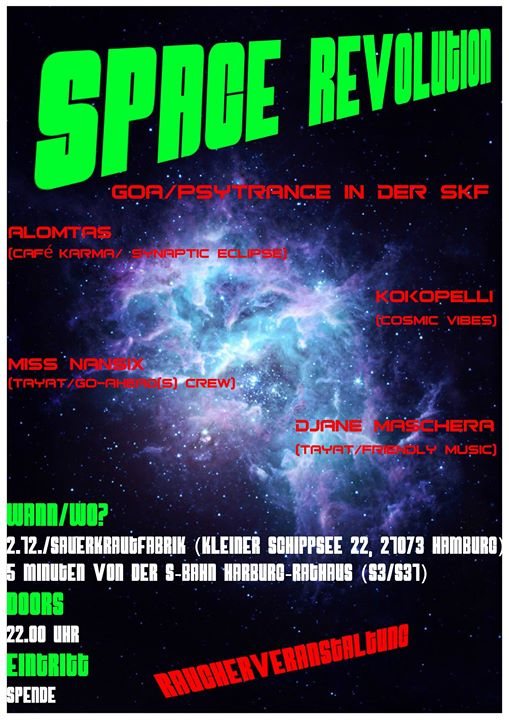Party Flyer Space Revolution 2 Dec '17, 22:00