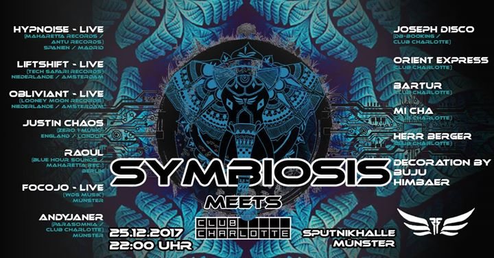 Party Flyer Symbiosis meets Charlotte 25 Dec '17, 22:00